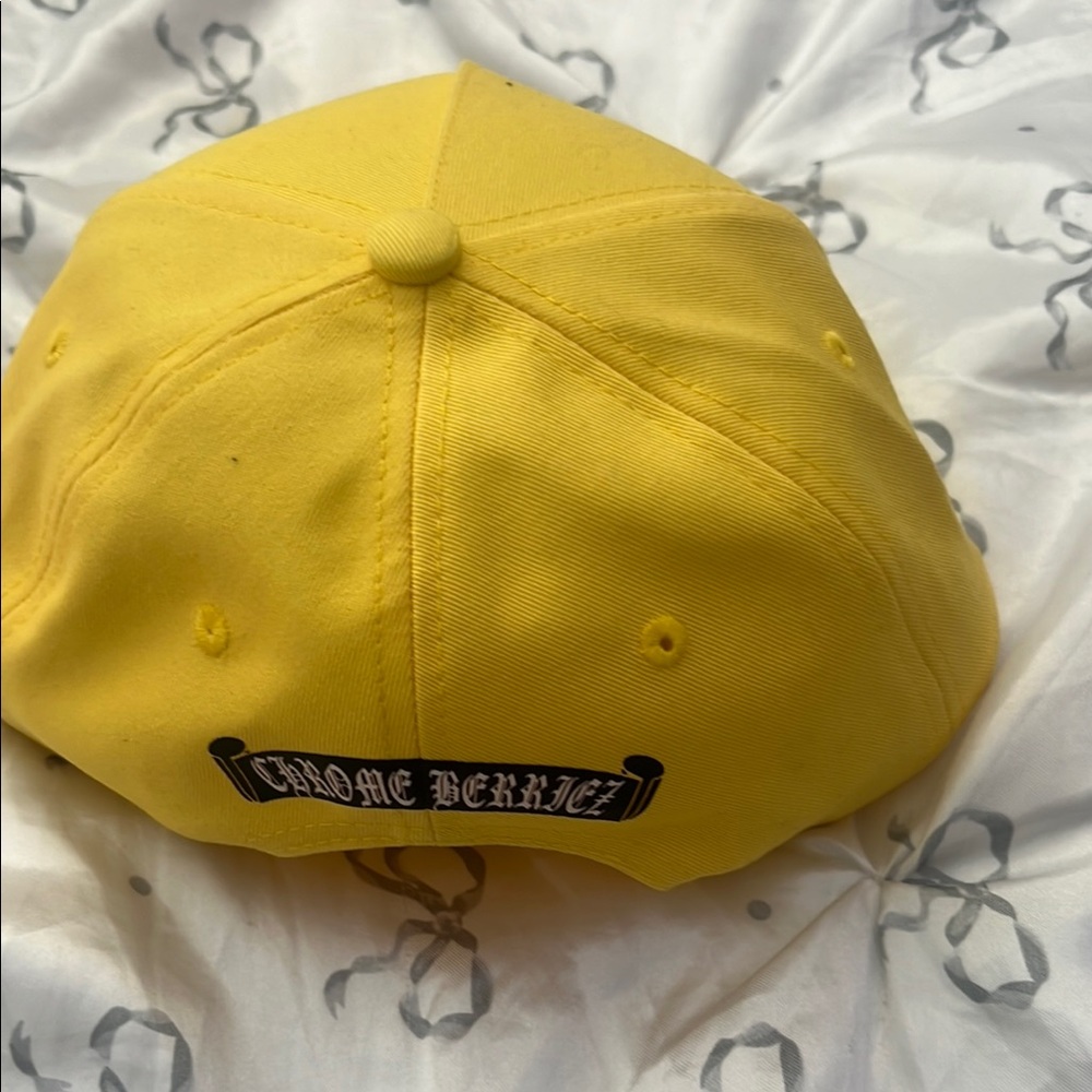 Yellow mens Cap with Red Embroidery - Picture 3 of 4